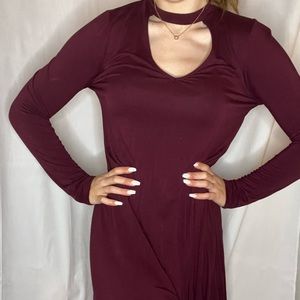 Express burgundy dress